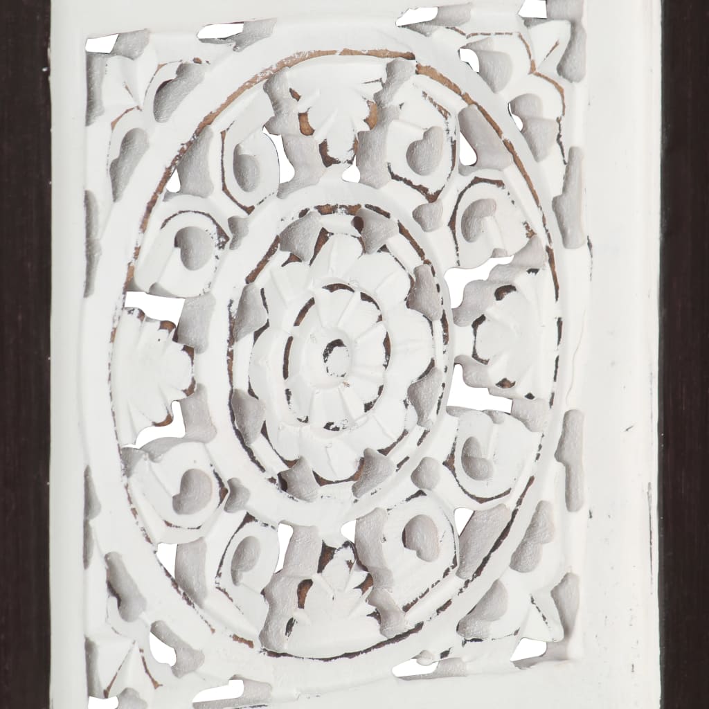 Wandpaneel Handgesneden 40X40X1,5 Cm Mdf 40 x 40 x 1.5 cm Bruin en wit