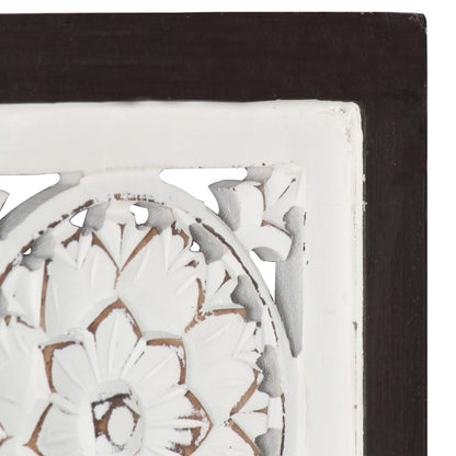 Wandpaneel Handgesneden 40X40X1,5 Cm Mdf 40 x 40 x 1.5 cm Bruin en wit