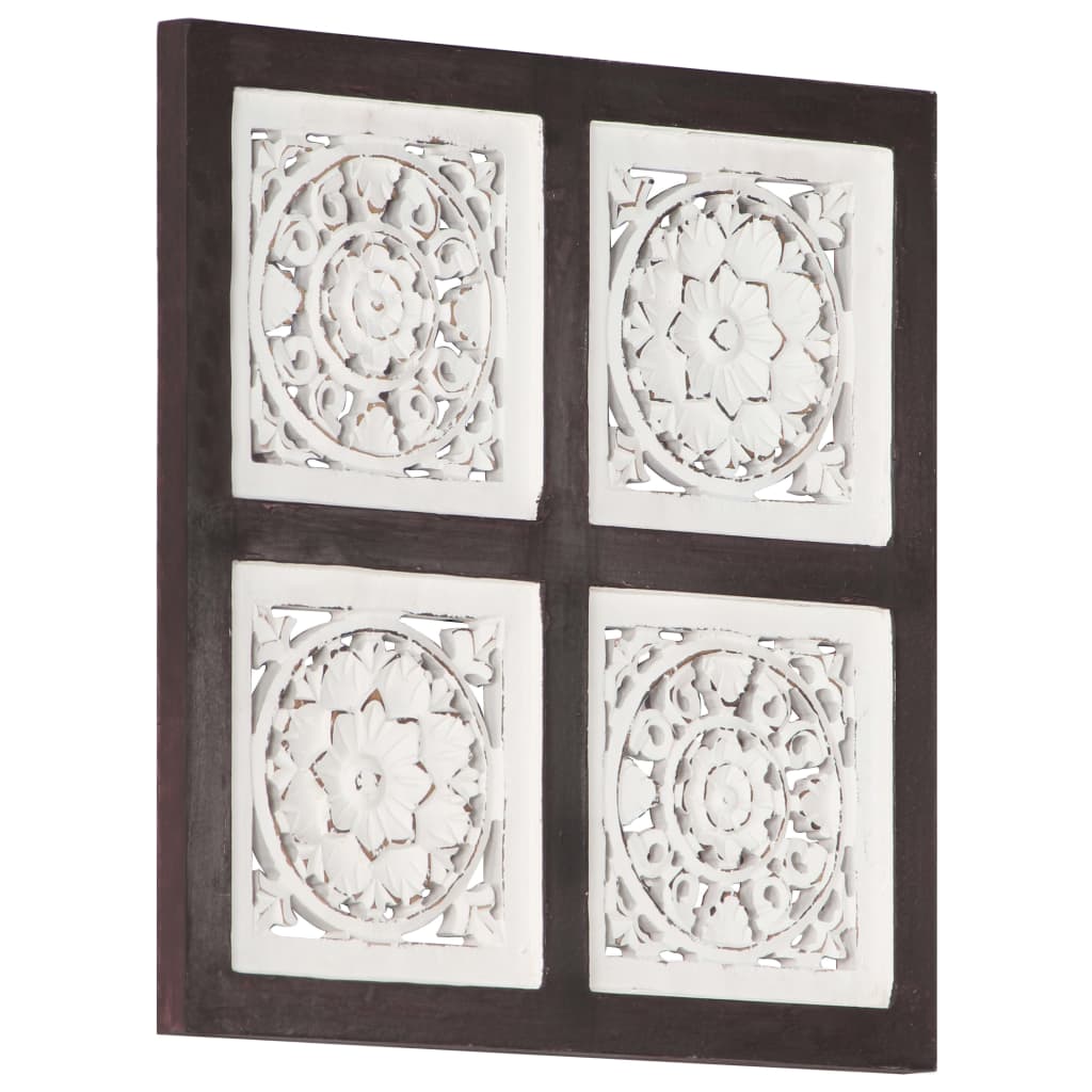 Wandpaneel Handgesneden 40X40X1,5 Cm Mdf 40 x 40 x 1.5 cm Bruin en wit