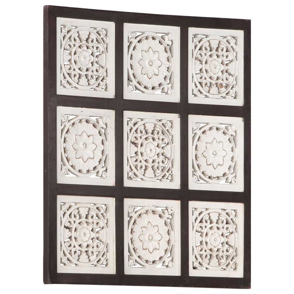 Wandpaneel Handgesneden 60X60X1,5 Cm Mdf 60 x 60 x 1.5 cm Bruin en wit