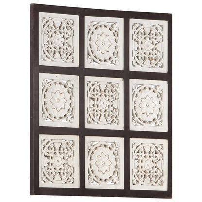 Wandpaneel Handgesneden 60X60X1,5 Cm Mdf 60 x 60 x 1.5 cm Bruin en wit