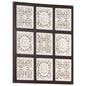 Wandpaneel Handgesneden 60X60X1,5 Cm Mdf 60 x 60 x 1.5 cm Bruin en wit