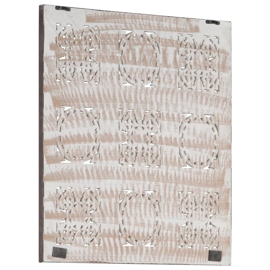 Wandpaneel Handgesneden 60X60X1,5 Cm Mdf 60 x 60 x 1.5 cm Bruin en wit