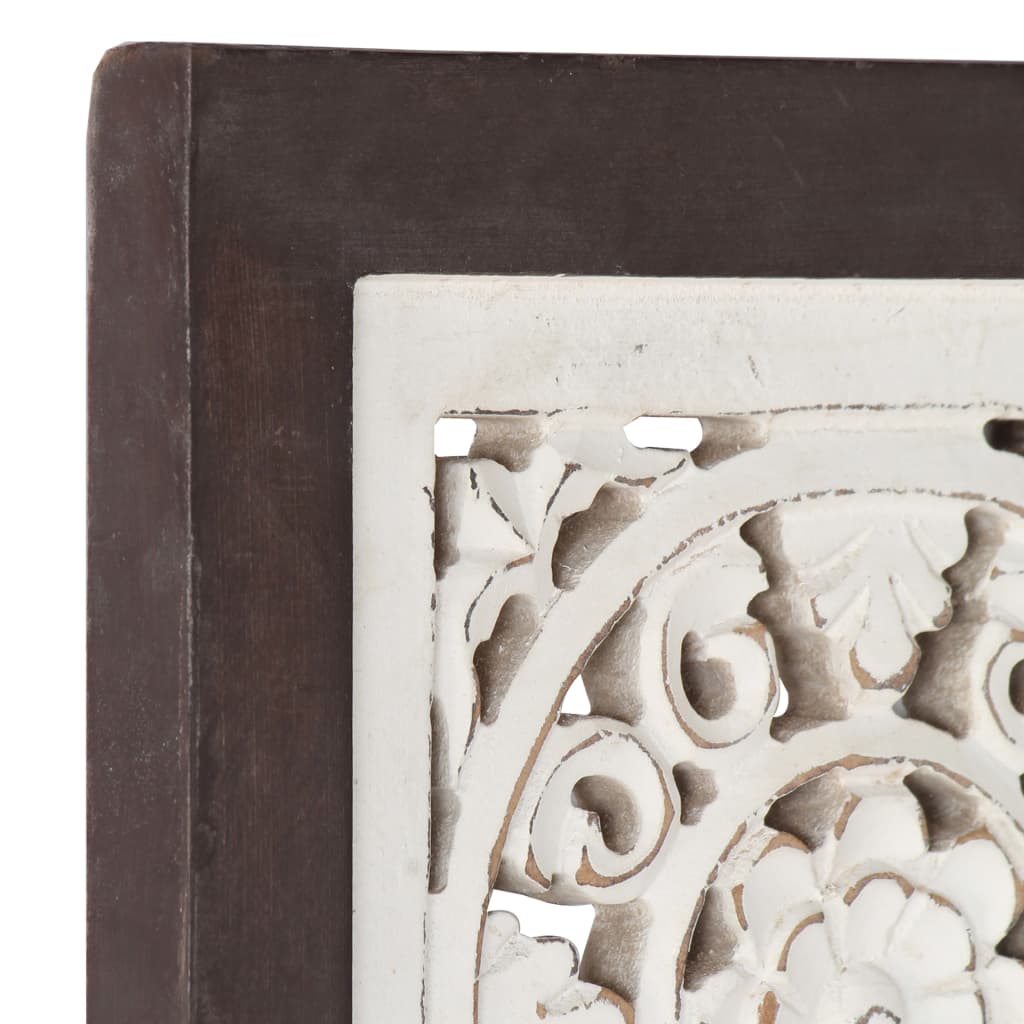 Wandpaneel Handgesneden 60X60X1,5 Cm Mdf 60 x 60 x 1.5 cm Bruin en wit
