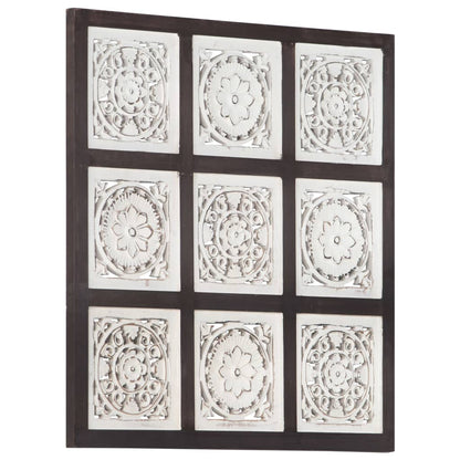 Wandpaneel Handgesneden 60X60X1,5 Cm Mdf 60 x 60 x 1.5 cm Bruin en wit