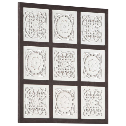 Wandpaneel Handgesneden 60X60X1,5 Cm Mdf 60 x 60 x 1.5 cm Bruin en wit