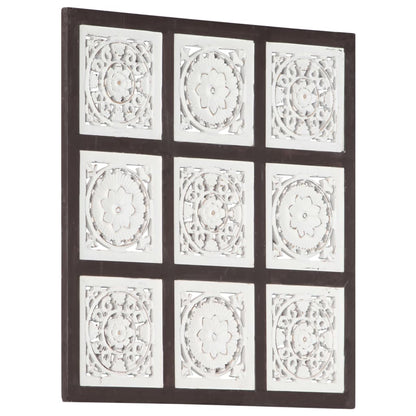 Wandpaneel Handgesneden 60X60X1,5 Cm Mdf 60 x 60 x 1.5 cm Bruin en wit
