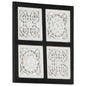 Wandpaneel Handgesneden 40X40X1,5 Cm Mdf 40 x 40 x 1.5 cm Zwart en wit