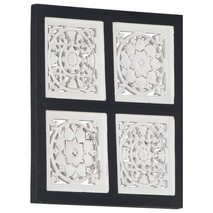 Wandpaneel Handgesneden 40X40X1,5 Cm Mdf 40 x 40 x 1.5 cm Zwart en wit