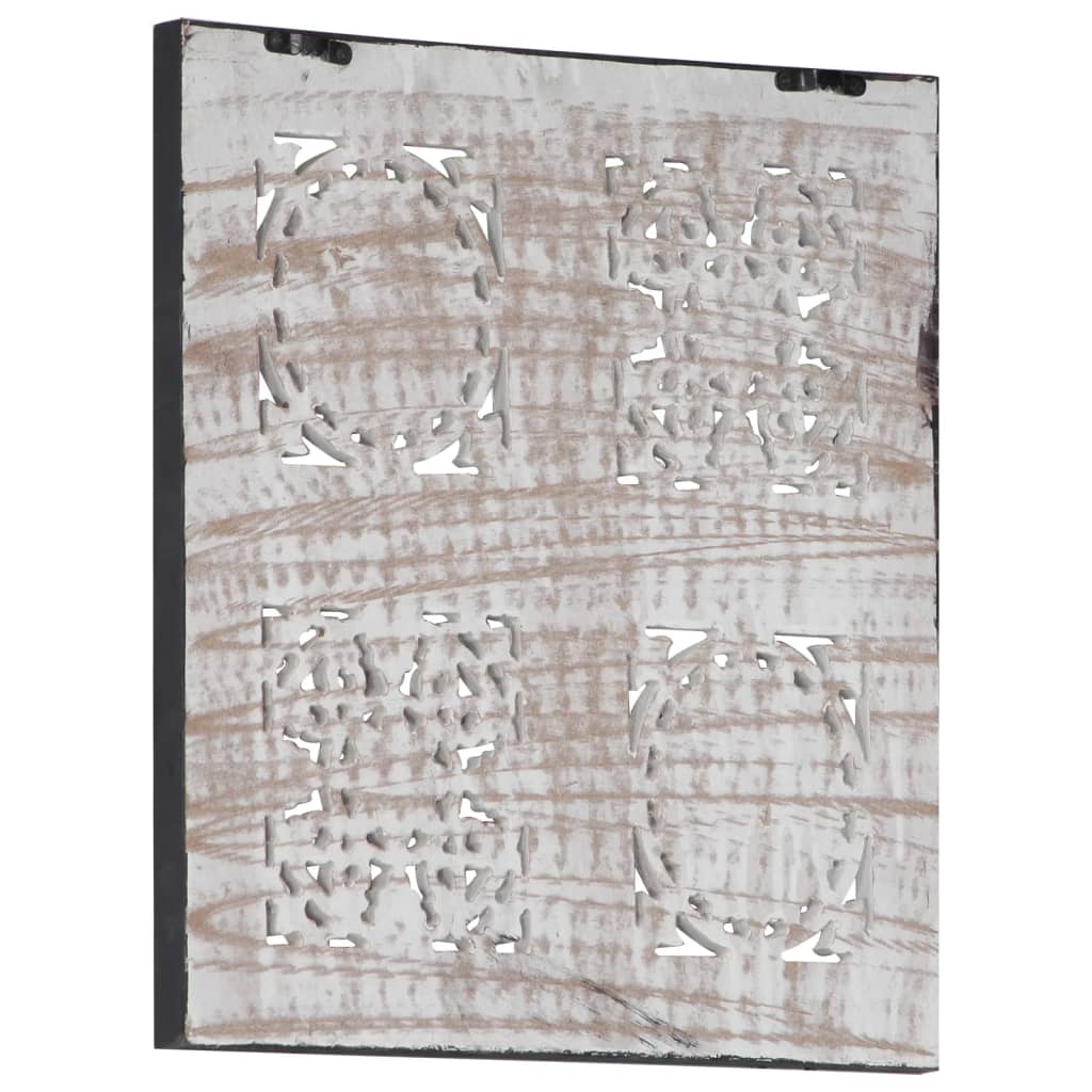 Wandpaneel Handgesneden 40X40X1,5 Cm Mdf 40 x 40 x 1.5 cm Zwart en wit