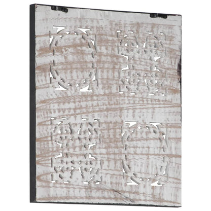 Wandpaneel Handgesneden 40X40X1,5 Cm Mdf 40 x 40 x 1.5 cm Zwart en wit