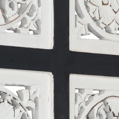 Wandpaneel Handgesneden 40X40X1,5 Cm Mdf 40 x 40 x 1.5 cm Zwart en wit