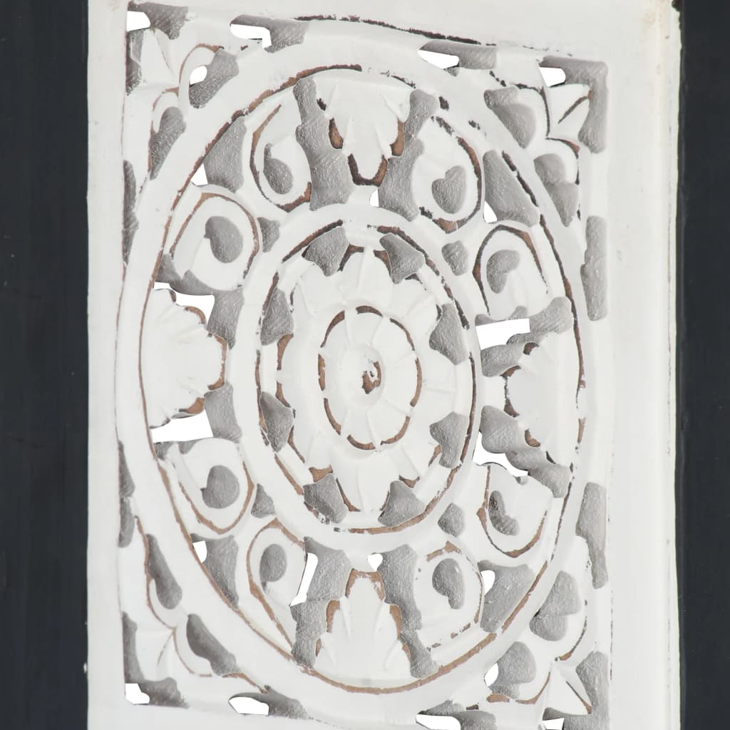 Wandpaneel Handgesneden 40X40X1,5 Cm Mdf 40 x 40 x 1.5 cm Zwart en wit