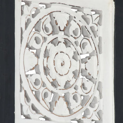 Wandpaneel Handgesneden 40X40X1,5 Cm Mdf 40 x 40 x 1.5 cm Zwart en wit