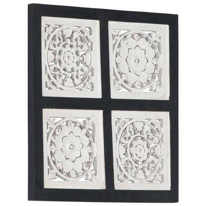 Wandpaneel Handgesneden 40X40X1,5 Cm Mdf 40 x 40 x 1.5 cm Zwart en wit