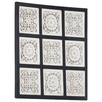 Wandpaneel Handgesneden 60X60X1,5 Cm Mdf 60 x 60 x 1.5 cm Zwart en wit