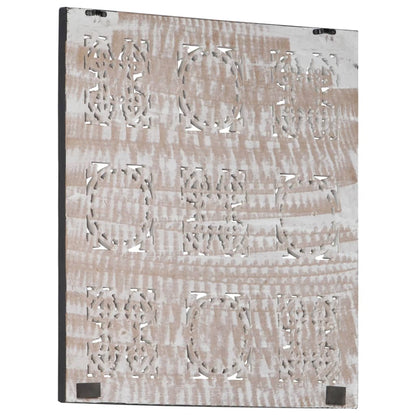 Wandpaneel Handgesneden 60X60X1,5 Cm Mdf 60 x 60 x 1.5 cm Zwart en wit
