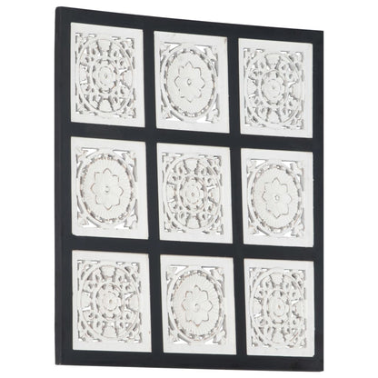 Wandpaneel Handgesneden 60X60X1,5 Cm Mdf 60 x 60 x 1.5 cm Zwart en wit