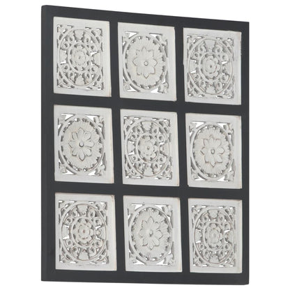 Wandpaneel Handgesneden 60X60X1,5 Cm Mdf 60 x 60 x 1.5 cm Zwart en wit