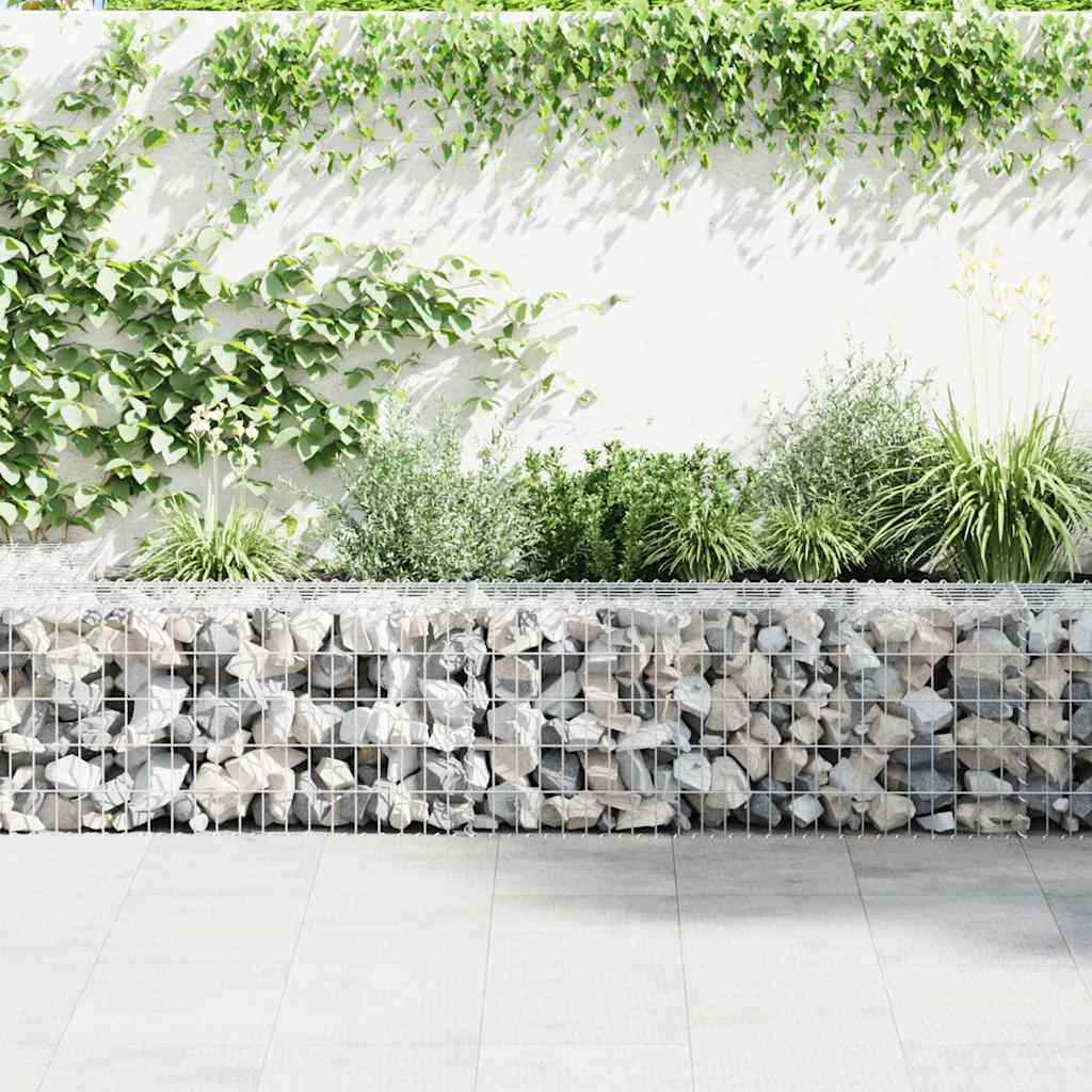 Schanskorfmuur Met Deksels Gegalvaniseerd Staal 300 x 30 x 50 cm