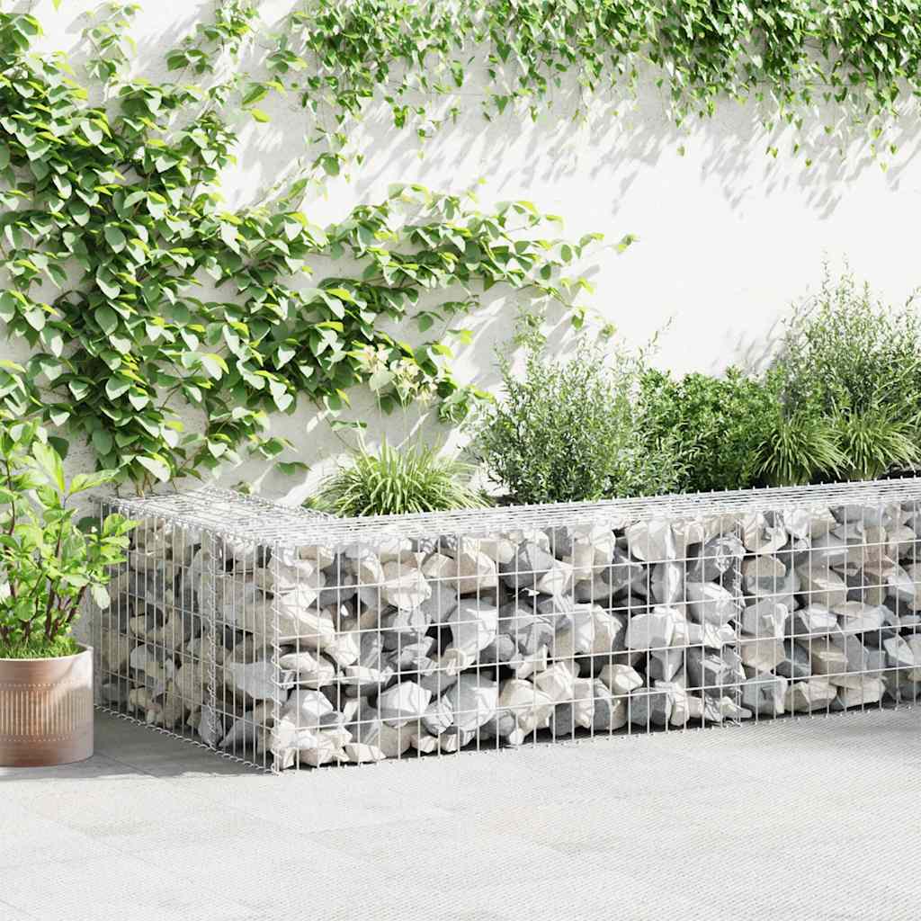 Schanskorfmuur Met Deksels Gegalvaniseerd Staal 300 x 30 x 50 cm