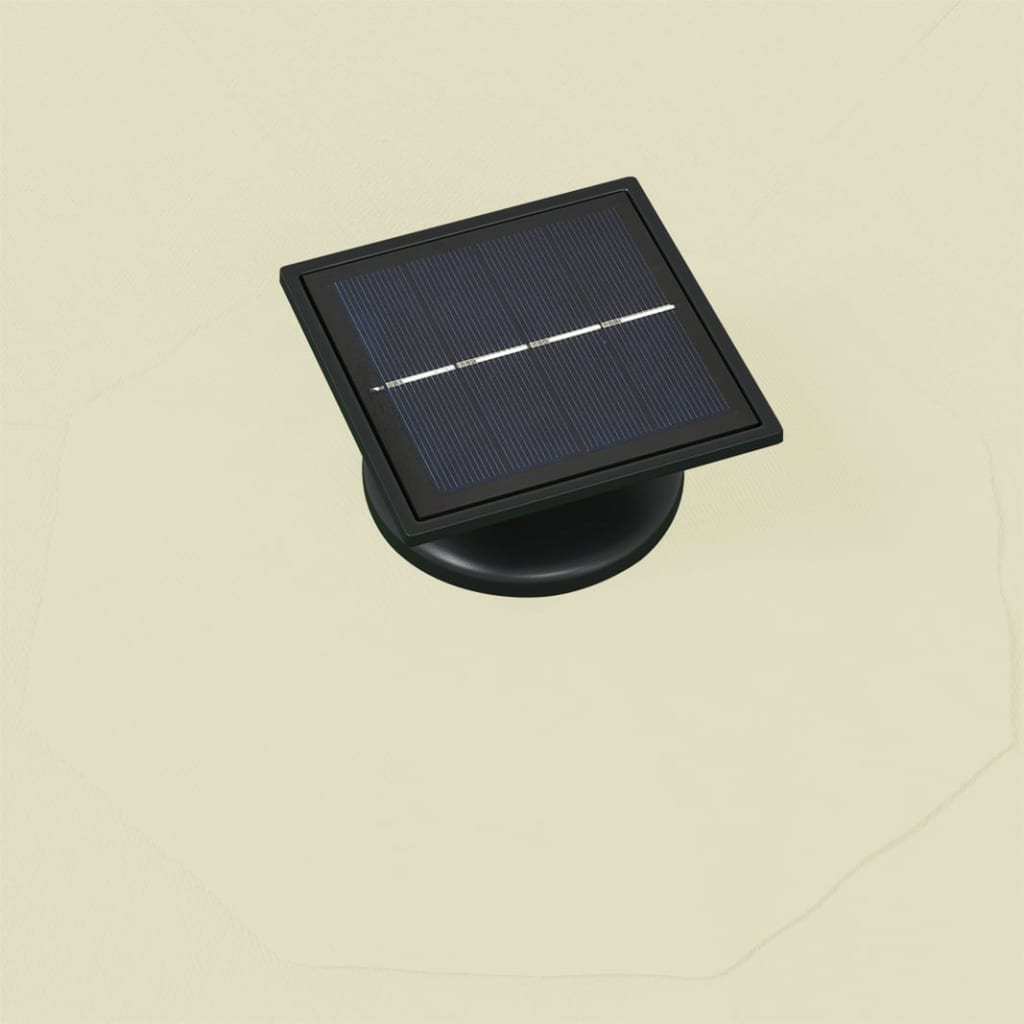 Wandparasol met LED's 300 cm zandkleurig