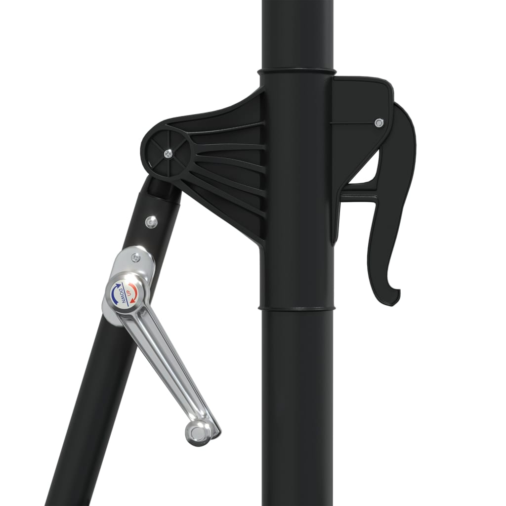 Wandparasol met LED's 300 cm zandkleurig