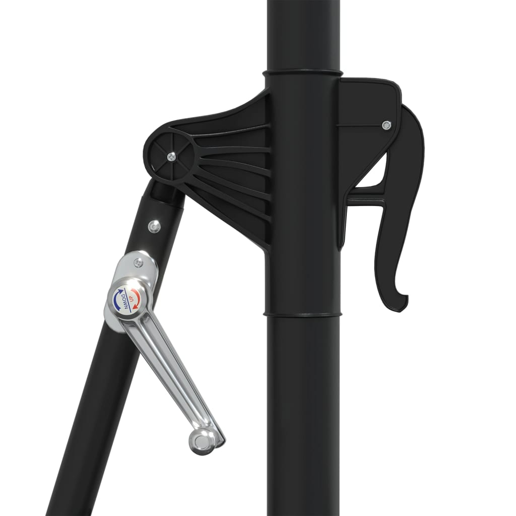 Wandparasol met LED's 300 cm bordeauxrood