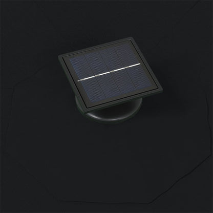 Wandparasol met LED's 300 cm zwart