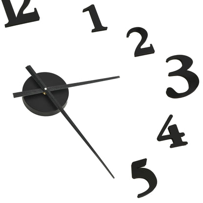 3D-Wandklok Modern Xxl 100 Cm Zwart en wit