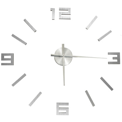 3D-Wandklok Modern Xxl 100 Cm Kleurig Zilver
