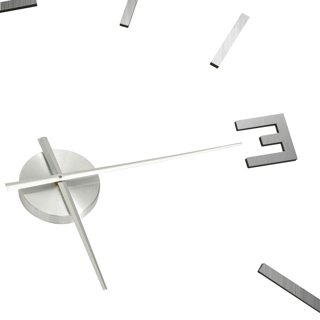 3D-Wandklok Modern Xxl 100 Cm Kleurig Zilver