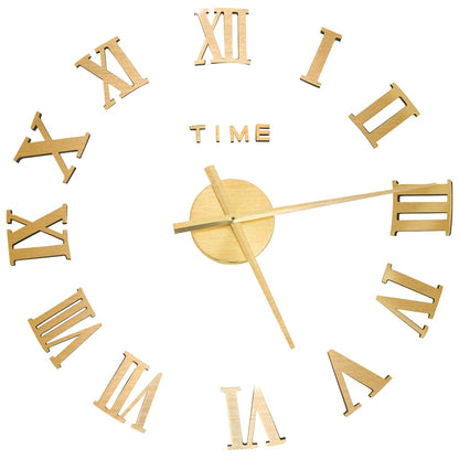 3D-Wandklok Modern Xxl 100 Cm Kleurig Goud