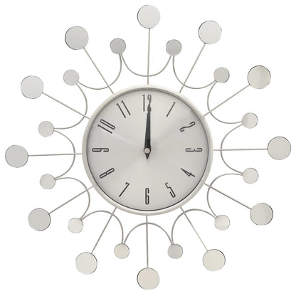 Wandklok 40 Cm Metaal Zilverkleurig