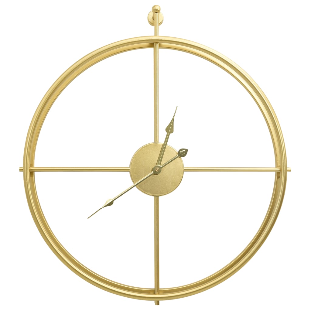 Wandklok 52 Cm Ijzer Kleurig Goud
