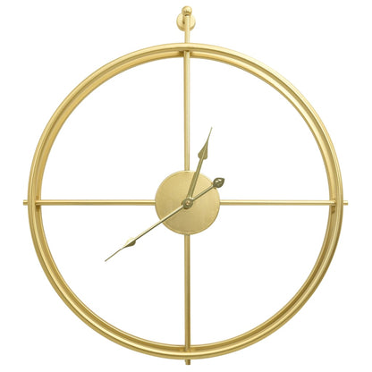 Wandklok 52 Cm Ijzer Kleurig Goud