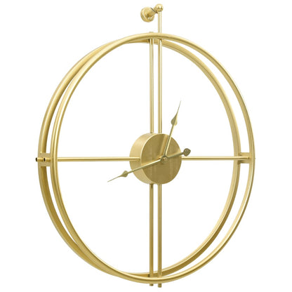 Wandklok 52 Cm Ijzer Kleurig Goud