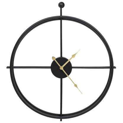 Wandklok 52 Cm Ijzer Zwart
