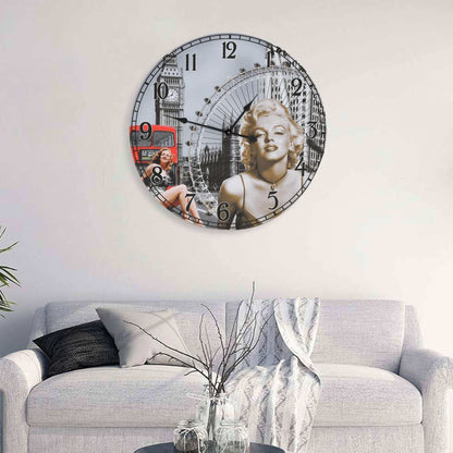Wandklok Vintage Stijl 60 cm Multikleur