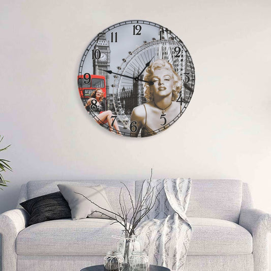 Wandklok Vintage Stijl 60 cm Multikleur
