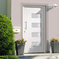 Voordeur 110x210 cm aluminium en PVC wit