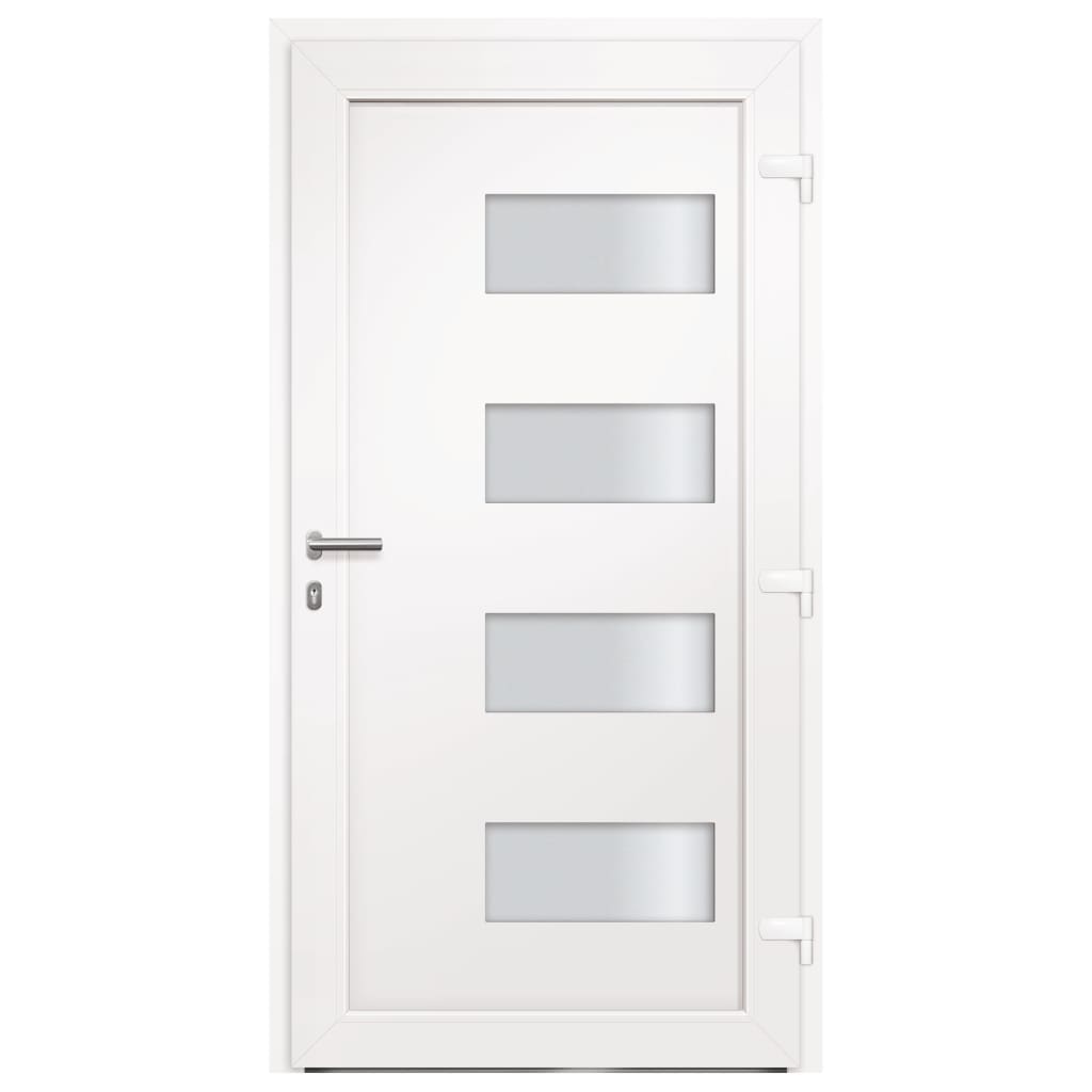 Voordeur 100x200 cm aluminium en PVC antraciet