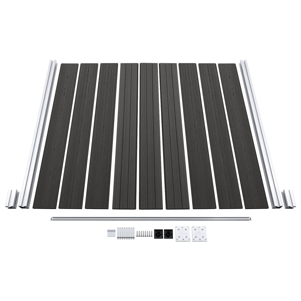 Schuttingpaneel 180x186 cm HKC zwart