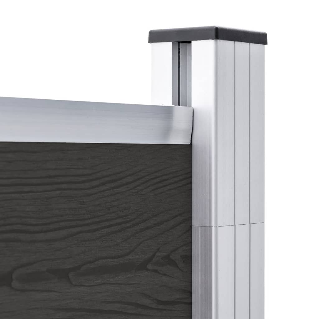 Schuttingpaneel 180x186 cm HKC zwart