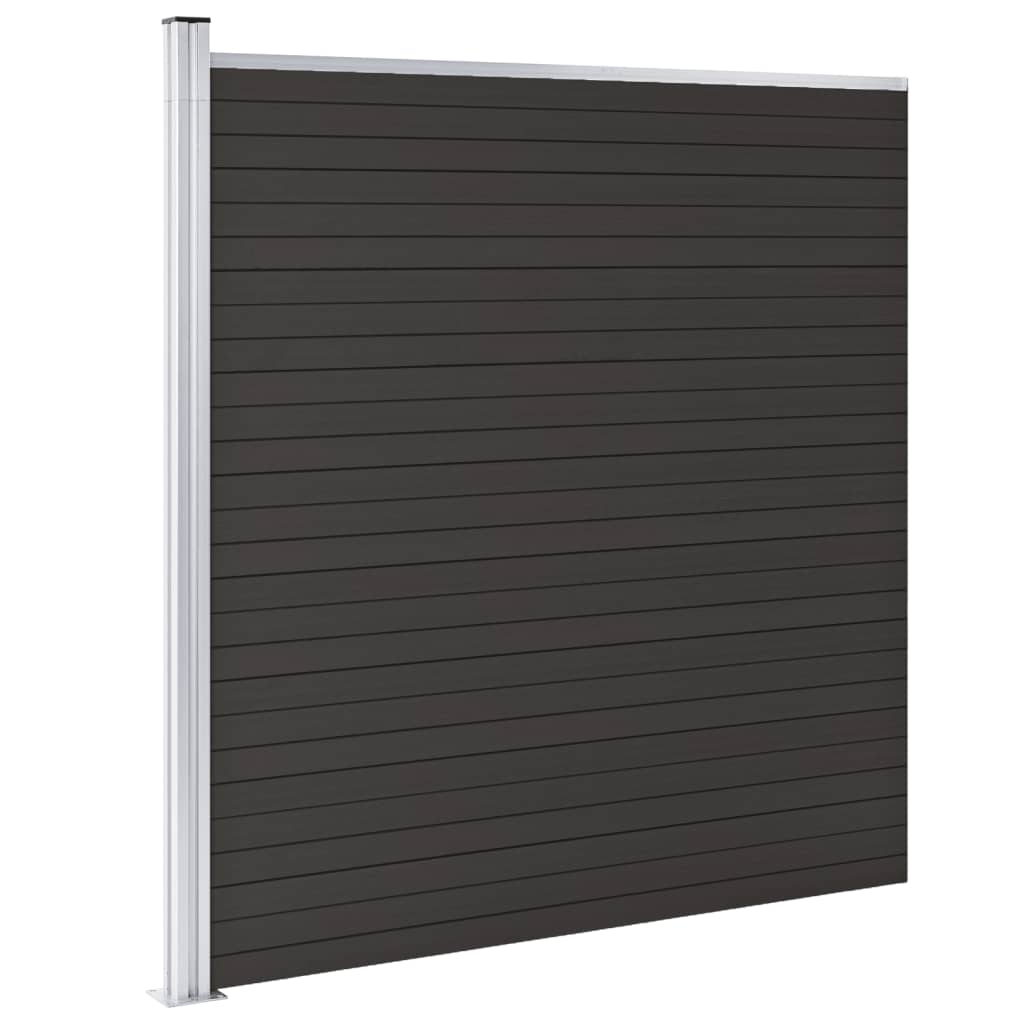 Schuttingpaneel 175x186 cm HKC zwart