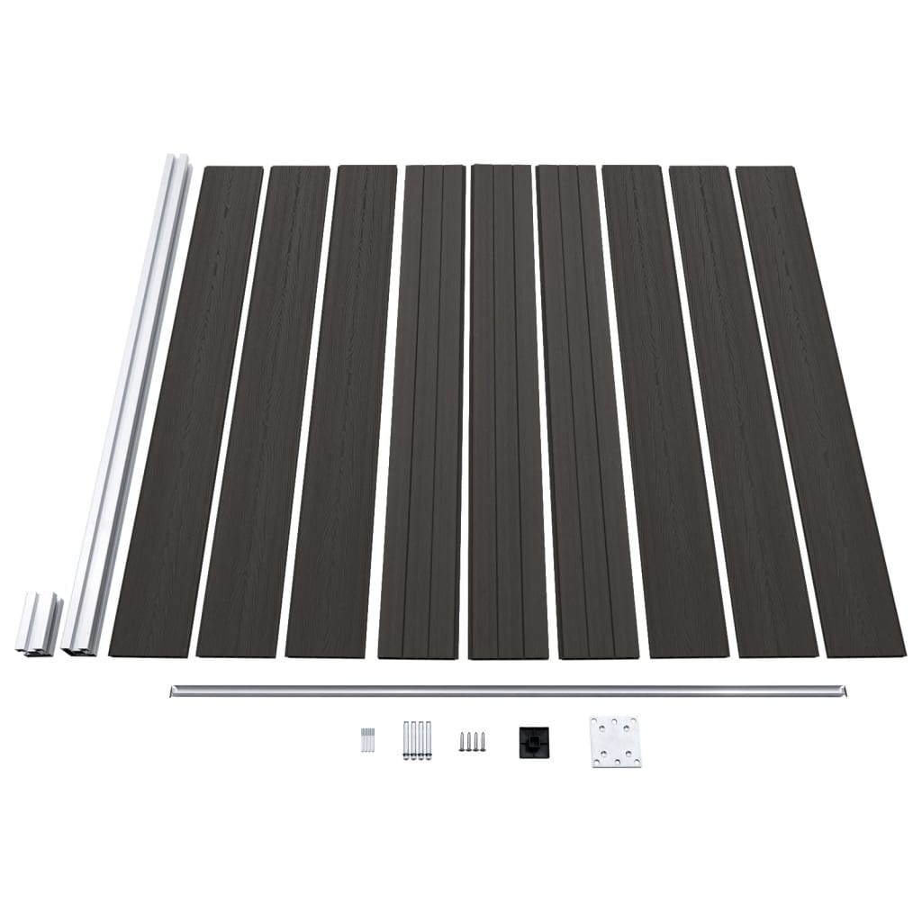 Schuttingpaneel 175x186 cm HKC zwart