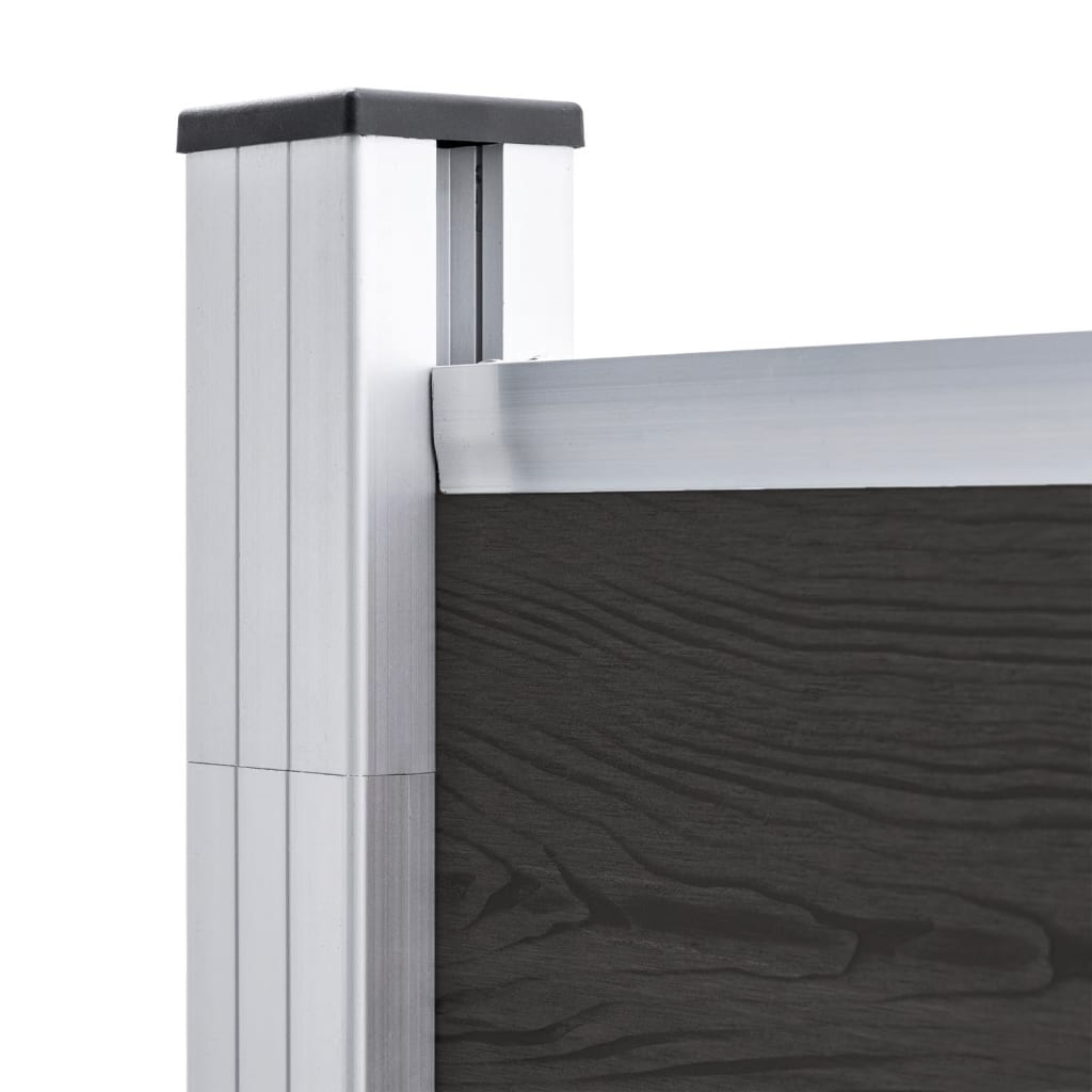 Schuttingpaneel 175x186 cm HKC zwart