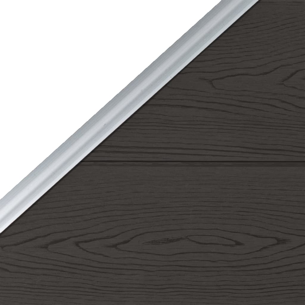 Schuttingpaneel 95x(105-180) cm HKC zwart