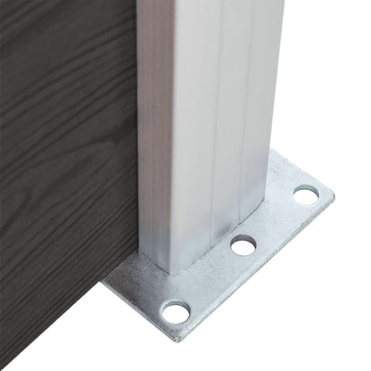 Schuttingpaneel 95x(105-180) cm HKC zwart