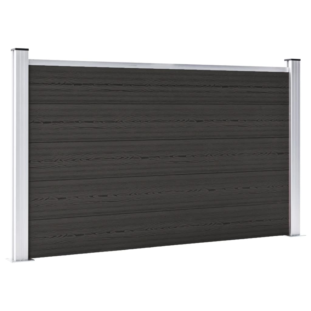 Schuttingpaneel 180x105 cm HKC zwart